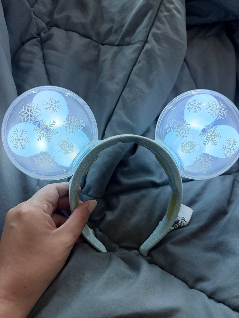 Disney Light Blue Snowflake Mickey Ear Headband